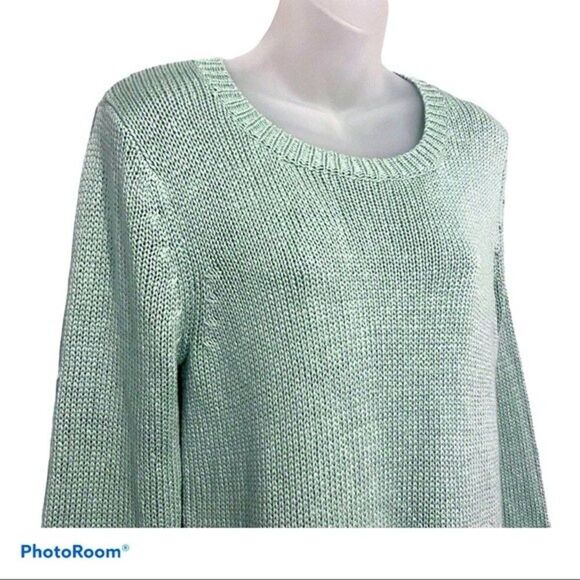 Forever 21 Turquoise Long Sleeve Sweater Size L - Picture 2 of 5